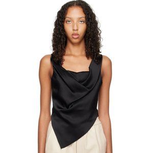 Nanushka Black Petra Tank Top, Sz M